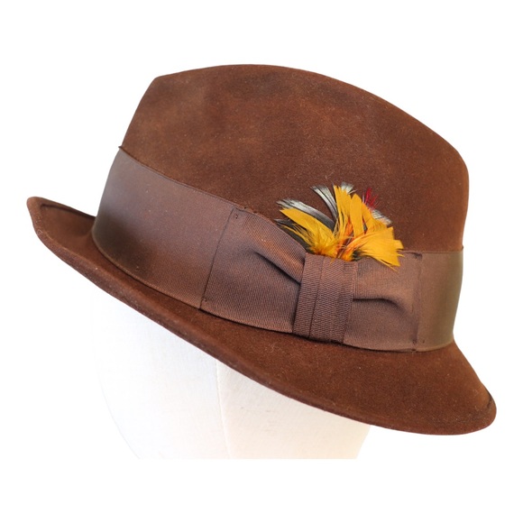 Vintage Stetson 3X Beaver Fedora Quality Fur Felt Hat Size 7 3/8” - Picture 6 of 10